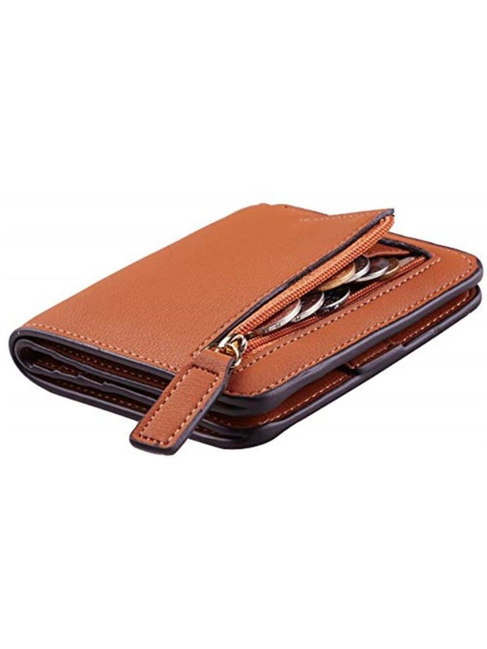 Slim Leather Bifold Wallet RFID Blocking Small Compact ID Window Card Holder
